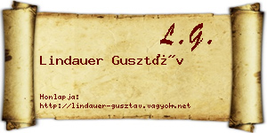 Lindauer Gusztáv névjegykártya